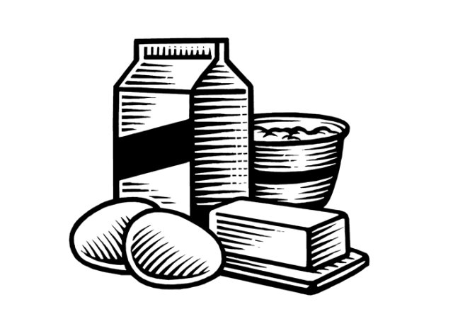 eggs milk butter art 